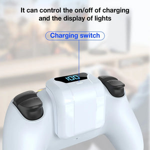 Charging Pack for PS5 & Dualsense Edge Controllers, Lightweight Compact Easy to Carry, Extends 18 Hours Gaming Time for Uninterrupted Play, PS5 Controller Accessory, White, Console Accessory